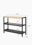  Kệ Giày Khung Sắt Đa Năng 3 Tầng - Iten Iron Bench Size 80 