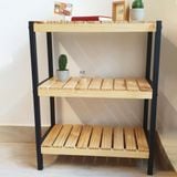  Kệ giày khung sắt tĩnh điện 3 tầng - iron bench size 50 