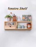  Kệ gỗ trang trí treo tường fenetre shelf 2 ngăn 