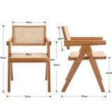  Ghế Ăn Mây Tre Vleg Có Tay 