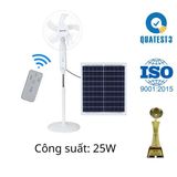  Quạt Năng Lượng Mặt Trời 25W MĐ203 Điều Khiển Từ Xa 