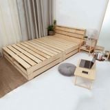  Giường pallet chân cao 30cm - Có đầu giường 