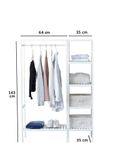  Combo Tủ Treo Áo Lắp Ráp Và Kệ 5 Tầng - Combo Closet 