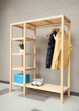  Tủ treo áo lắp ráp liền kệ - double closet 