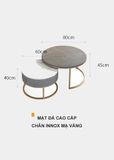  Bàn trà mặt đá Semicircle table 