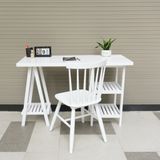  Combo bàn và ghế làm việc chân tháp trắng - A Tower table 
