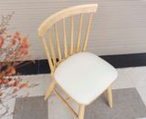  Ghế gỗ windsor bọc đệm da 