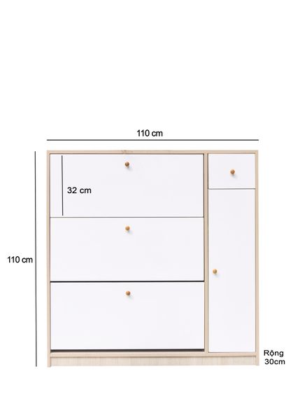  Tủ giày 3 tầng plus 04 