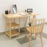  Combo bàn và ghế làm việc chân tháp tự nhiên - A Tower table 