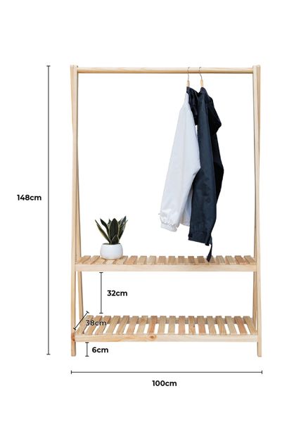  Giá treo quần áo 2 tầng size l - a hanger 2f size 1mét 