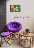  Ghế Papasan Xanh Tím 