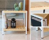  Kệ giày khung sắt tĩnh điện 2 tầng - iron bench size 50 