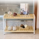  Kệ giày khung sắt tĩnh điện 2 tầng - iron bench size 80 