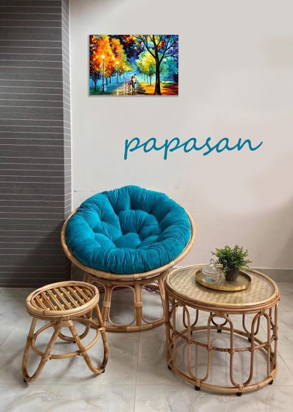  Ghế papasan xanh mint 