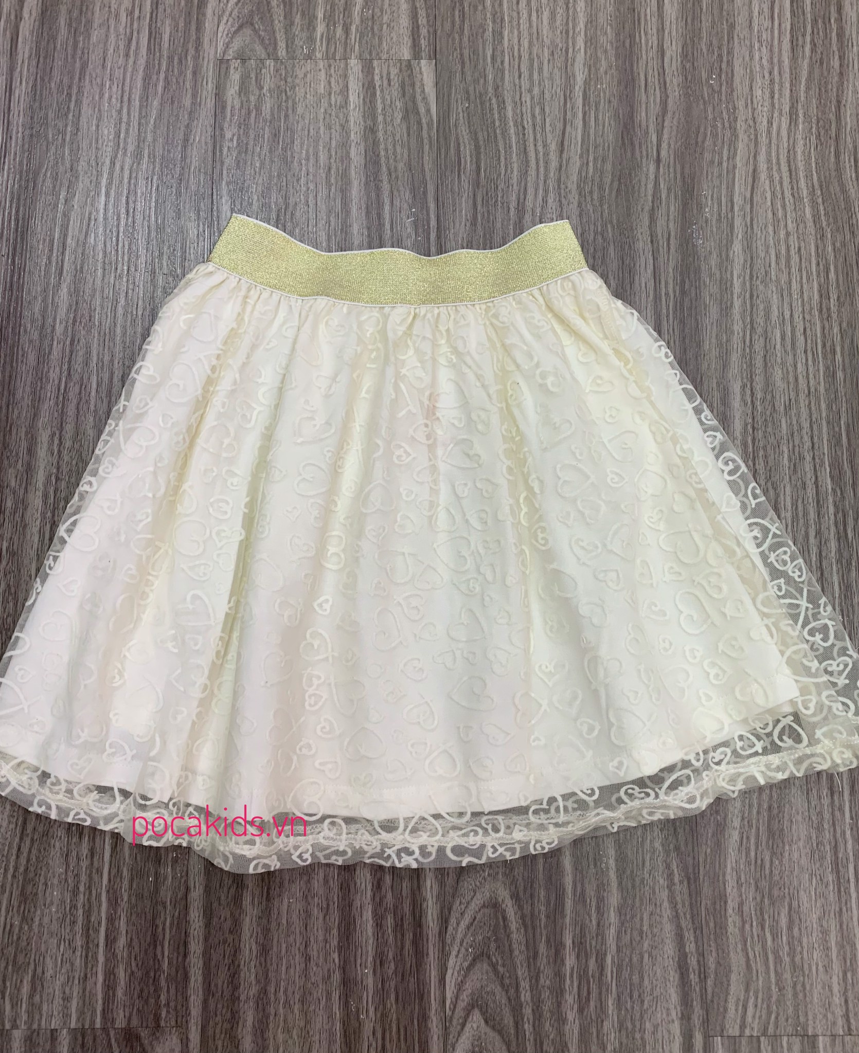 CHÂN VÁY XẾP LY  TRẮNG KEM LINEN LỤA Laforestacomvn