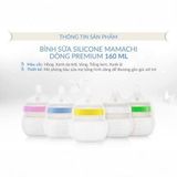  Bình sữa silicone Mamachi dòng Premium 160 ml- xanh blue 