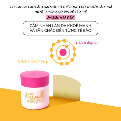  Ever Collagen Q10 - 84 viên cao cấp dòng chống lão hóa (4 tuần) 