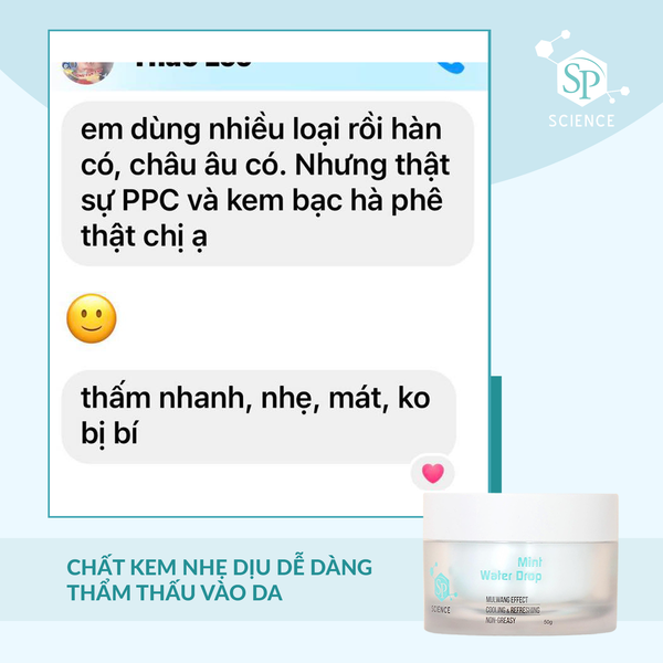  Gel cấp nước bạc hà Mint Water Drop The SP Science 50gr 