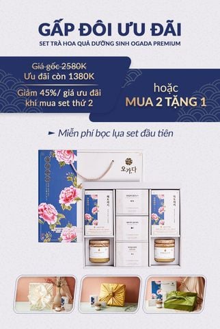  Bộ trà dưỡng sinh đẹp da- thải độc-giảm mỡ Ogada dòng Premium 3,2 kg 