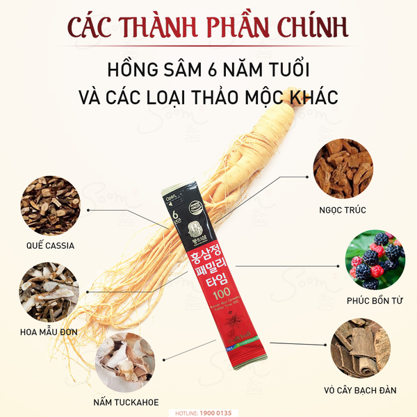  Cao hồng sâm Family Time 100 Hộp 10g x 100 gói 