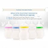  Bình sữa silicone Mamachi dòng Premium 260 ml- xanh blue 