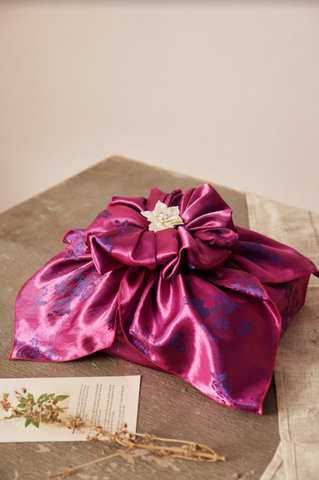  Vải gấm hoa 2 màu - size 110x110 (cm) 