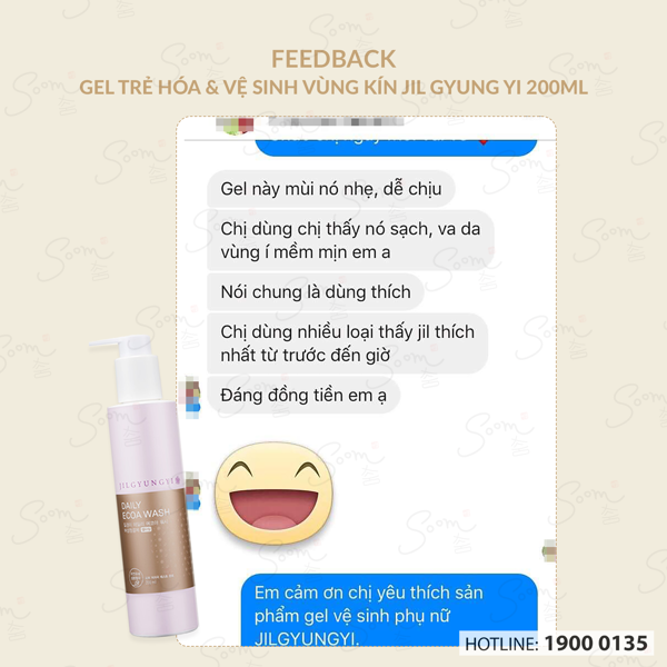  Gel làm sạch và trẻ hoá vùng kín JIL GYUNG YI 200 ml 