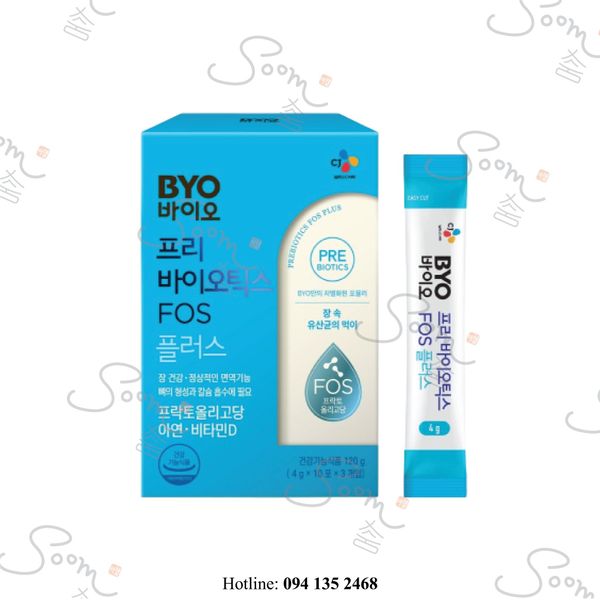 Tiền men vi sinh Byo FOS màu xanh- 30 gói 