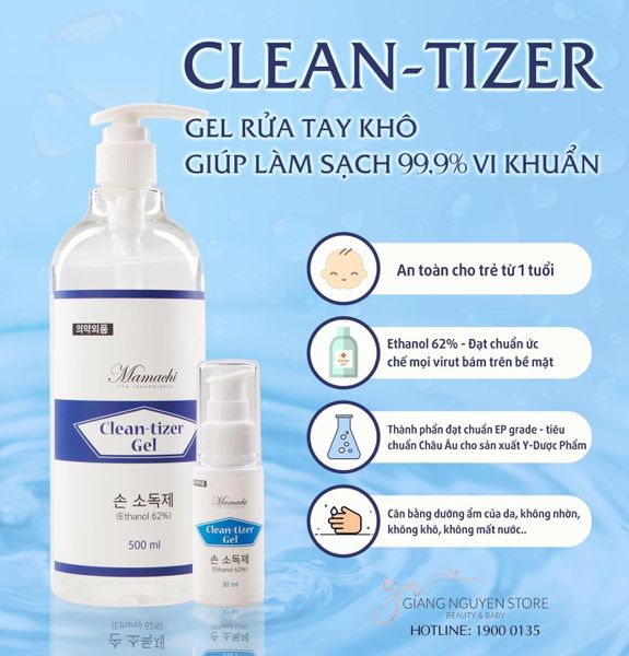  Gel rửa tay khô diệt khuẩn Clean Tizer Mamachi - 30ml 