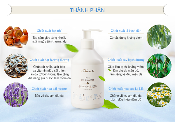 Gel tắm và gội Mamachi 300ml 