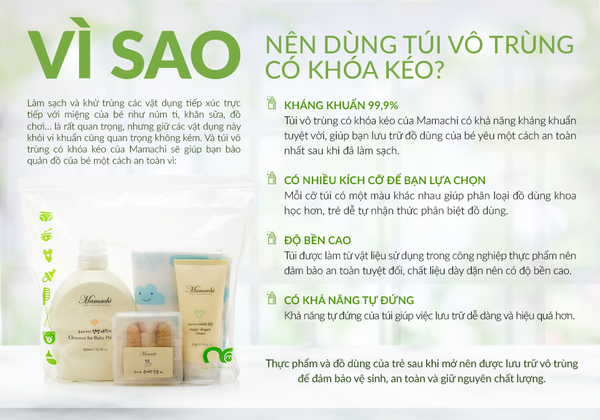  Túi vô trùng có khoá kéo Mamachi- size S 14x15cm 20 chiếc 