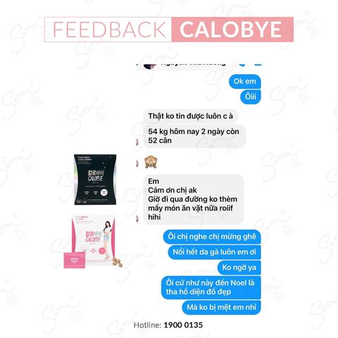  Thuốc đốt mỡ cắt calorie Calobye hồng (30 gói) 