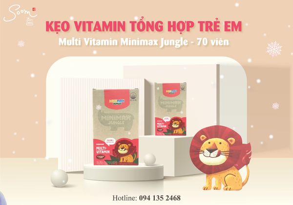  Kẹo vitamin tổng hợp trẻ em - Multi Vitamin Minimax Jungle - 70 viên 