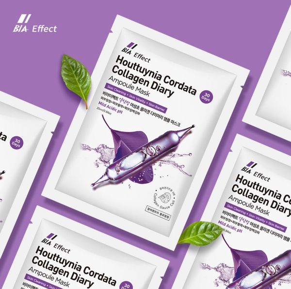  Mặt nạ BIA Effect Houttuynia Cordata - màu tím (miếng) 
