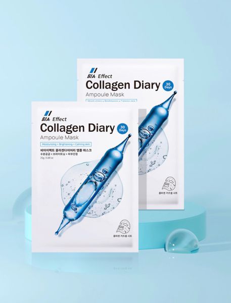  Mặt nạ BIA Effect Collagen Diary - màu xanh dương (miếng) 