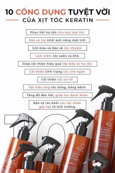  Xịt tóc Keratin 250ml - No Wash Keratin Treatment 