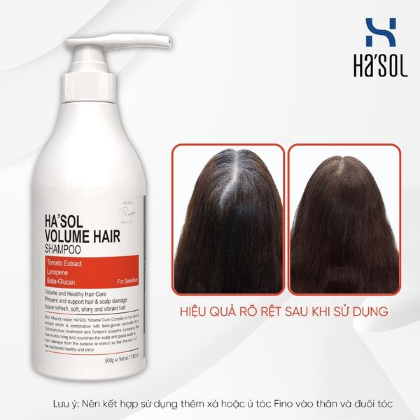  HA'SOL - Dầu gội Volume Hair Shampoo (MÀU CAM) - 500ml 