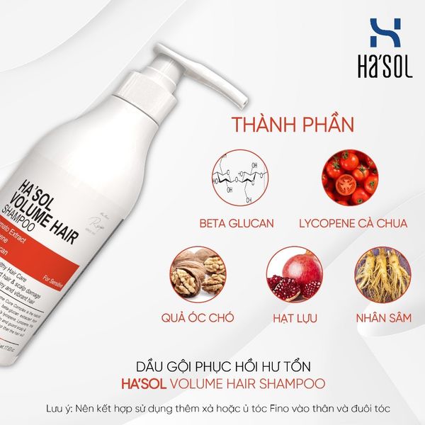 HA'SOL - Dầu gội Volume Hair Shampoo (MÀU CAM) - 500ml 