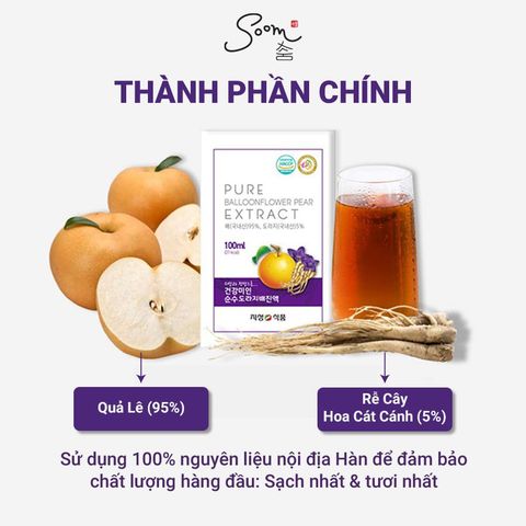  JISUNGFOOD - Nước ép cao tần lê & cây cát cánh nguyên chất 