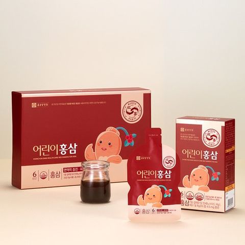  Hồng sâm trẻ em Chong Kun Dang (cho bé từ 2 tuổi) - 20ml x 30 gói (đỏ) 