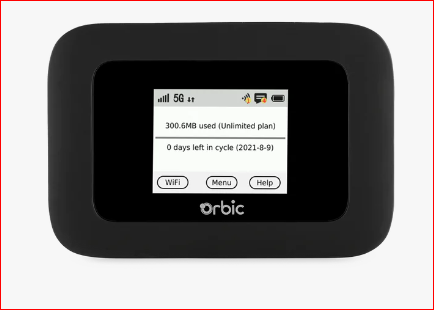 Verizon Orbic Speed 5G Mobile Hotspot