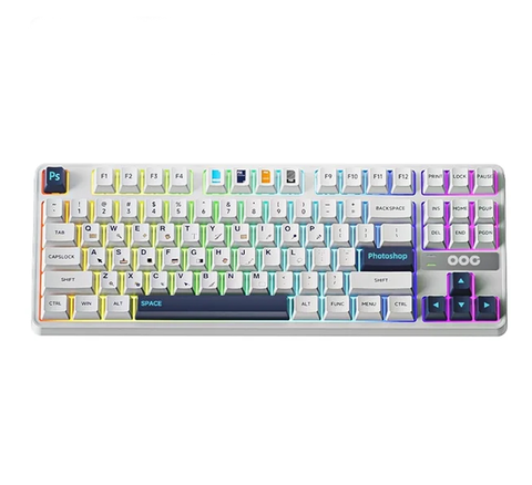 Bàn phím cơ OCG GK87 PHOTOSHOP EDITION TRIPLE MODE Black Switch