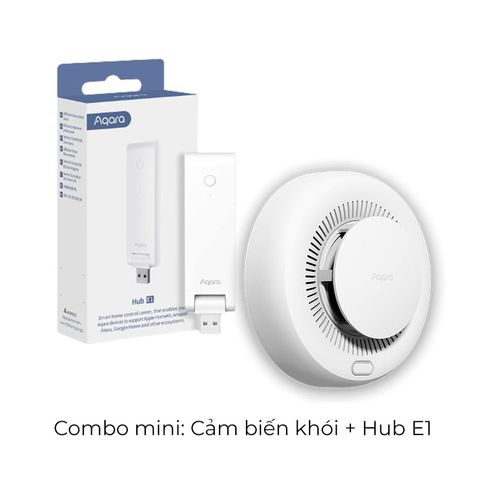 Combo cảm biến khói báo cháy Aqara qua điện thoại