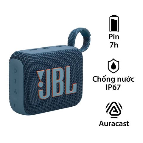 Loa JBL Go 4 (NEW 2024) Bluetooth 5.3, Pin 7h, Chống Nước IP67, Auracast, Ứng dụng JBL Portable, Nhiều Màu Sắc