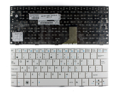 Bàn phím dùng cho laptop Asus 1005HA trắng