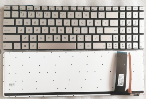 Bàn phím dùng cho laptop Asus N56 Q550 N550 LED bạc