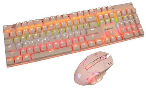 Bộ Phím Chuột Cơ Bosston EK9350 Màu Hồng (Pink)