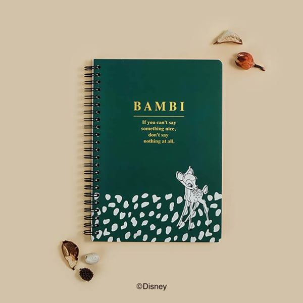  Sổ lò xo A5 kẻ dòng Disney Animals - Green 