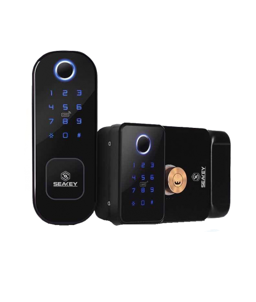 Khóa cổng vân tay 2 chiều chống trộm ( Vân tay, mật mã, thẻ từ, Bluetooth app) Seakey C22FB
