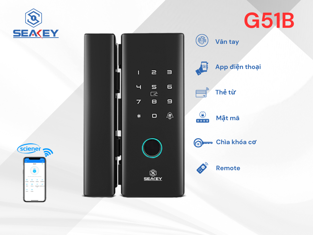 Khóa Cửa Vân Tay SEAKEY G51B